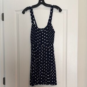 Kimchi Blue Navy and White Polka Dot Mini Dress
